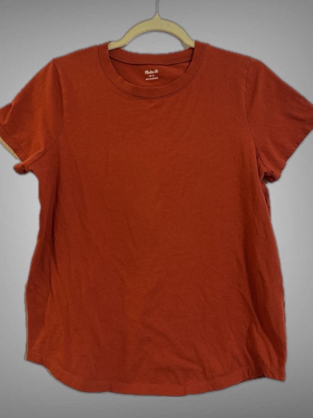 Madewell Short Sleeve Crewneck Tee - Burnt Orange